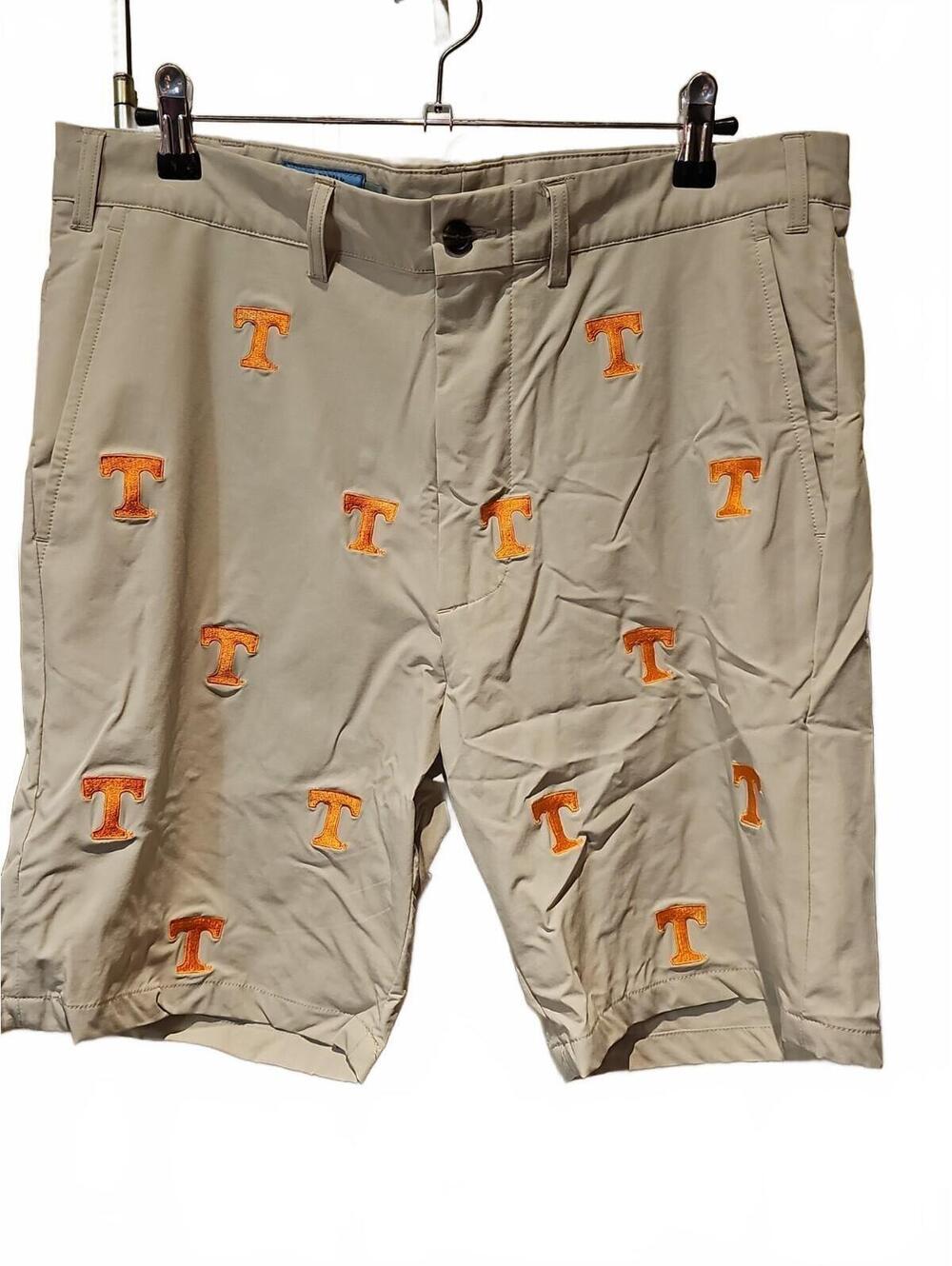 Castaway Nantucket Tennessee Vols Beige Performance Chino Shorts 34 Volunteers